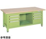 超重量作業台（W/耐荷重3000kg/木目メラミン天板/W1800×D800×H740mm）　WM-83F3B