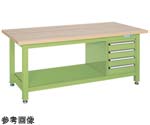 超重量作業台（W/耐荷重3000kg/木目メラミン天板/W1800×D800×H740mm）　WM-84