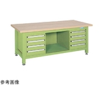 超重量作業台（W/耐荷重3000kg/木目メラミン天板/W1800×D900×H740mm）　WM-894F4B