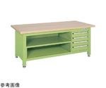 超重量作業台（W/耐荷重3000kg/木目メラミン天板/W1800×D800×H740mm）　WM-8T4