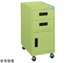 キャビネットワゴン W310×D450×H650mm サカエグリーン　1AN