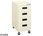 キャビネットワゴン W310×D450×H650mm アイボリー　2ANI