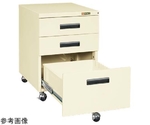 キャビネットワゴン W455×D540×H634mm アイボリー　NW-3CBNI