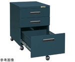 キャビネットワゴン W455×D540×H634mm ダークグレー　NW-3CBND