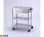 回診車カート 間口 600mm 埋込取手 イエロー　SKE2123AM
