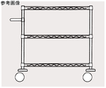 オールマイティカート サイドハンドルタイプ（ASC03Sシリーズ）棚3段 1062×456×815mm　ASC03S-M1070SB