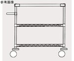 オールマイティカート サイドハンドルタイプ（ASC12Sシリーズ）棚3段 610×459×815mm　ASC12S-M610SB