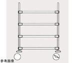 配膳カート ソリッドシェルフ4段 奥行459mm仕様（トップハンドルTH460×2本）　ASCH4T-SM760B