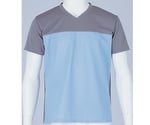 入浴介護Tシャツ (男女兼用) ブルー M　403340-10