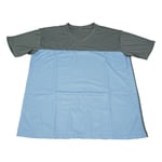 入浴介護Tシャツ (男女兼用) ブルー LL　403340-10
