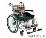 自動ブレーキ装置付車いす（アルミ製自走式）　グリーンチェック　AR-201BT S-2