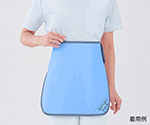 放射線防護用生殖腺防護具（ワイドマジックベルト式スカート）　ブルー　M　SLSM-25