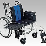 横乗り車椅子　（自走式／ノーパンクタイヤ／ブルー）　LK-2-S7W4