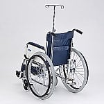 車椅子　（自走式／スチール製／エアータイヤ／ボンベ架・伸縮式ガードル棒付き）　AND-1-BSG